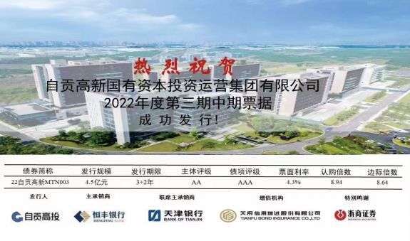自貢高投集團：成功發(fā)行中期票據4.5億元